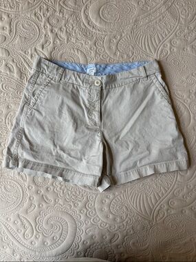 crown & ivy Khaki Cotton Bermuda Shorts